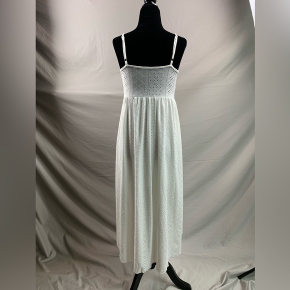 Boho Eyelet Embroidery Wrap Hem Cami Dress - Picture 9 of 10